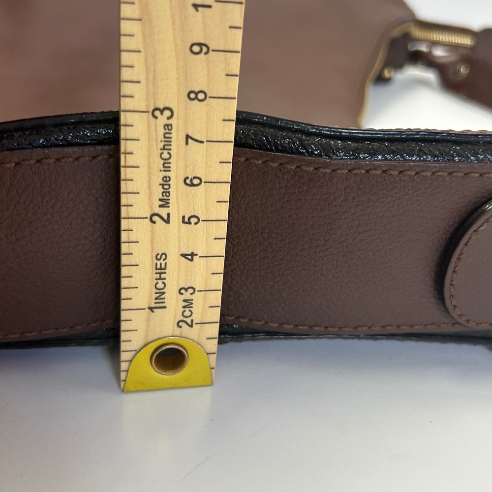 Kate Spade New‎ York Leather Hobo Shoulder Bag Purse Brown Gold Tone Hardware - Picture 12 of 16